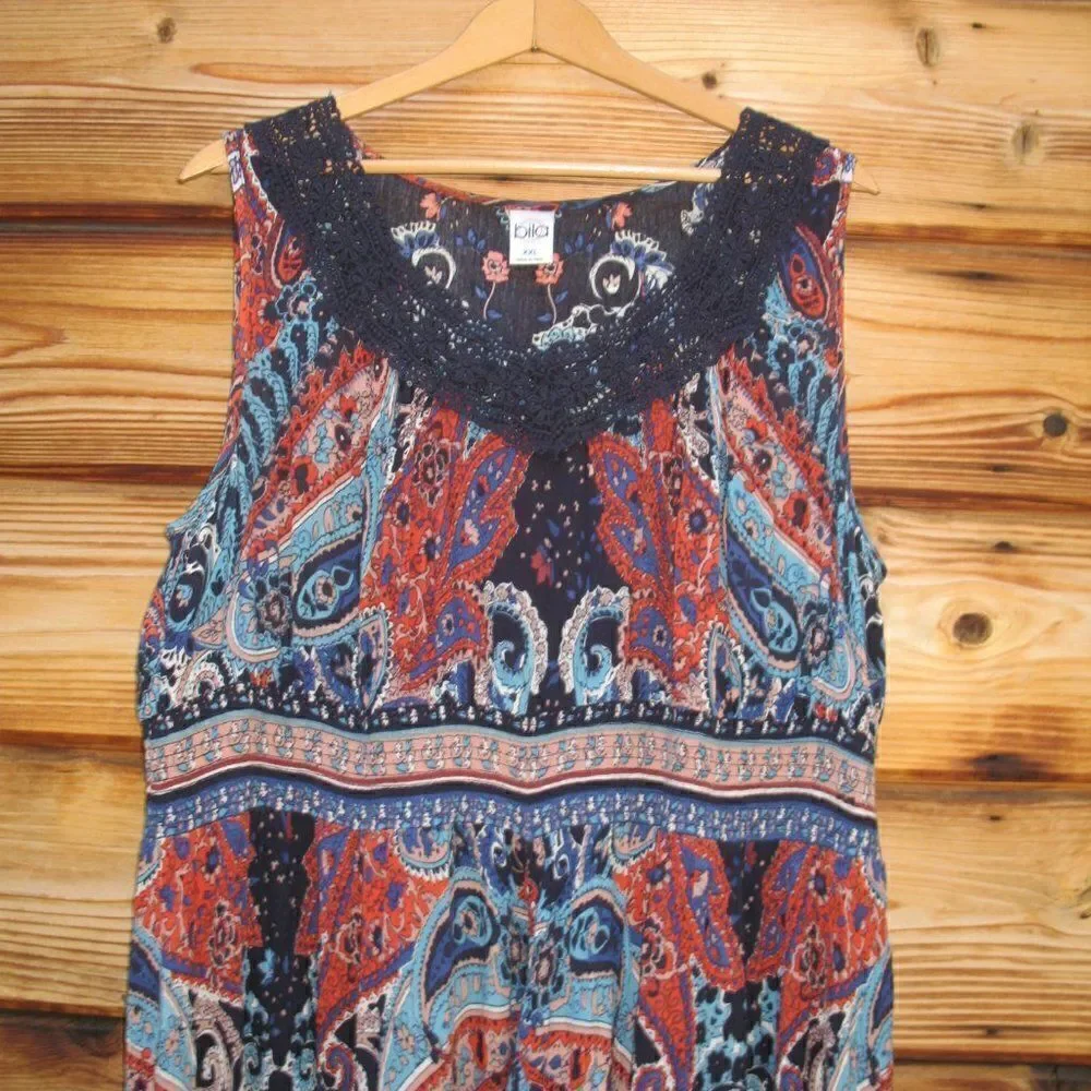 BILA Bohemian Print Maxi Dress